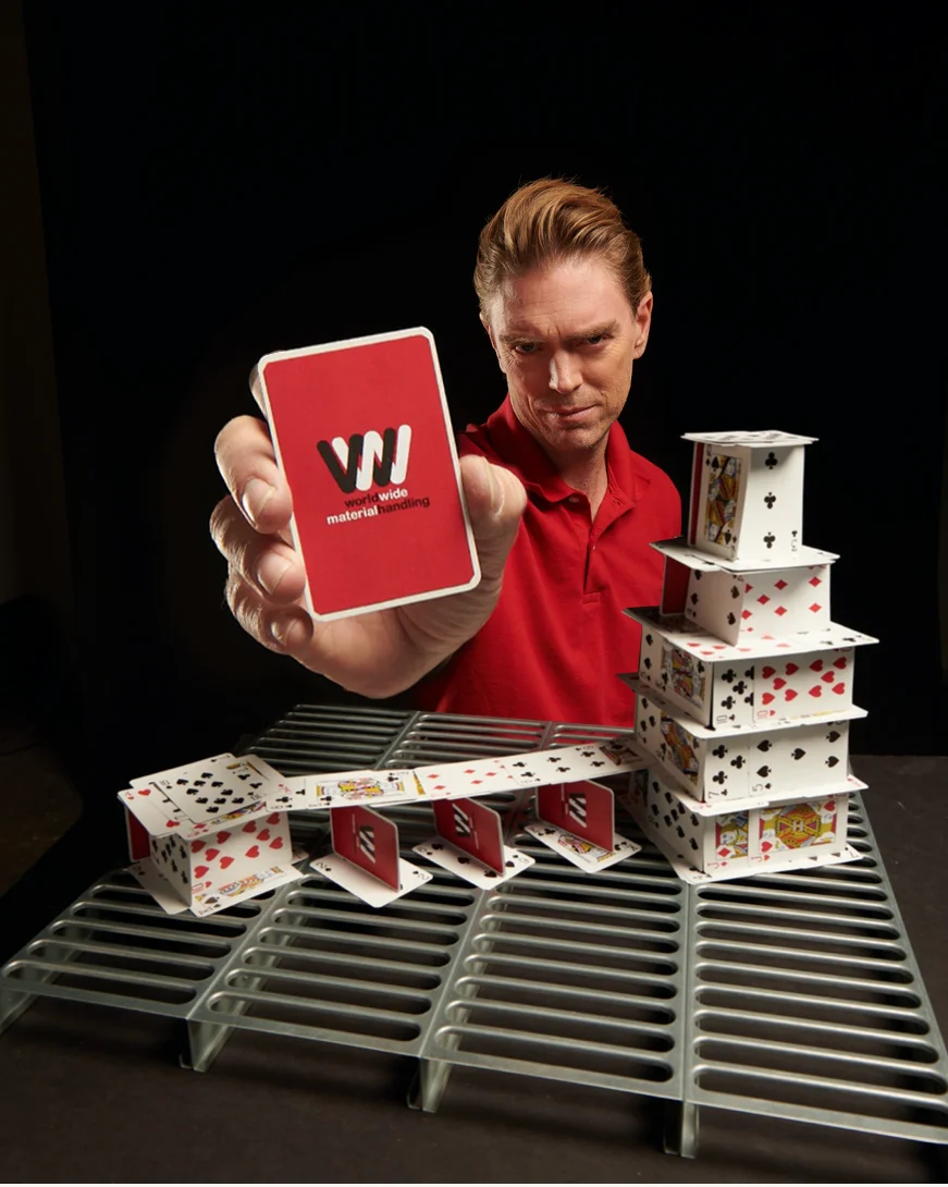 playing card stacking