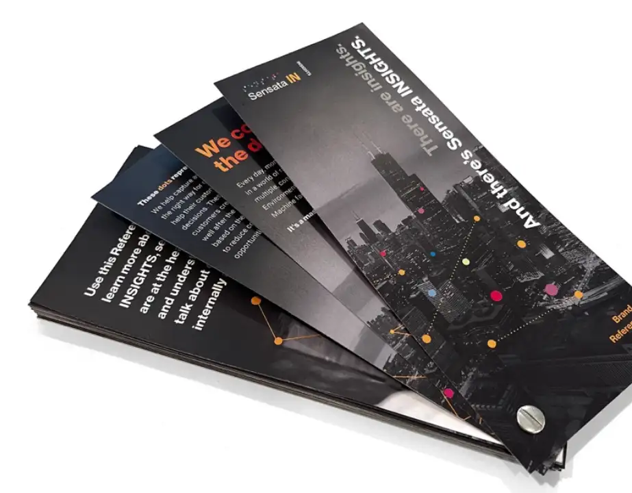 a stack of Sensata Insights brochures