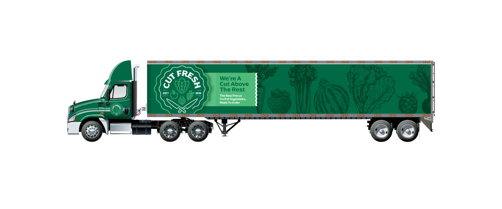 Cut Fresh semi truck graphics